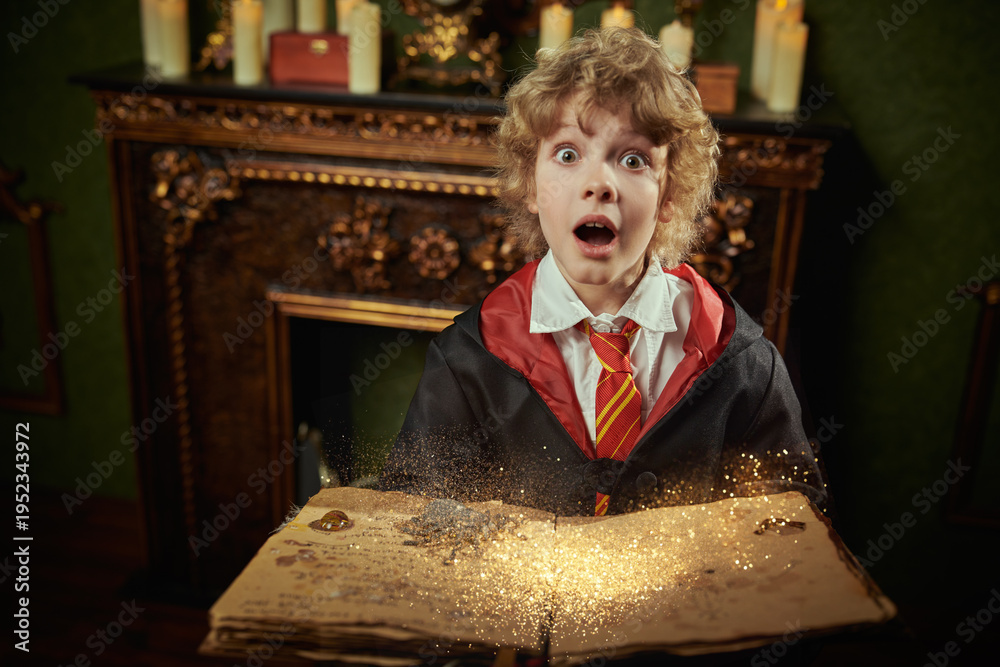 Fototapeta premium Spellbook Wonder Boy