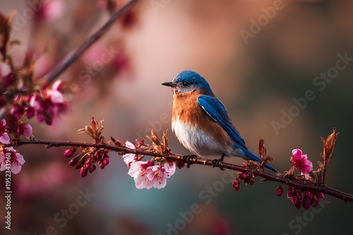 robin perched on a branch