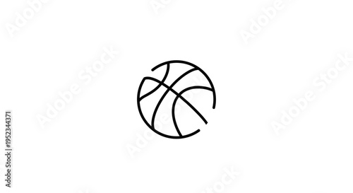 Basketball Sports Equipment Icon Symbol.