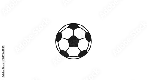 Black and white soccer ball.