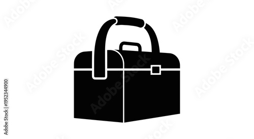 Black Briefcase with Metal Handle.