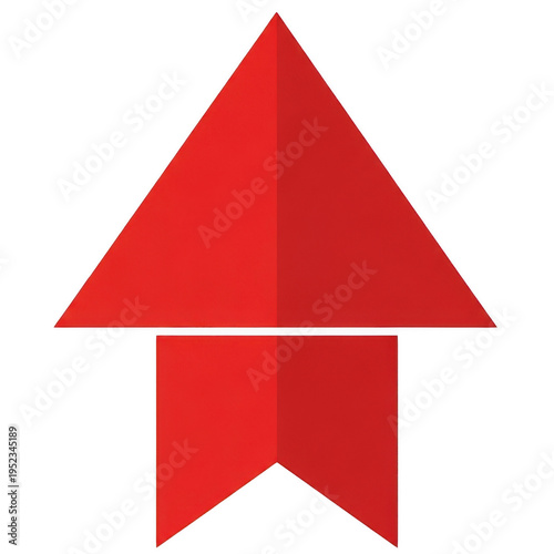 Free Download A bold red upward-pointing arrow symbolizing direction and progress - GFXLoad