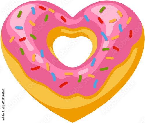 Love of donut concept illus...