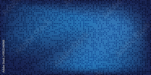 Seamless blue gradient background with scattered small dots forming abstract digital pattern, modern tech style, soft glowing light, minimalist design.