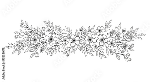 Floral wedding headband with flowers.