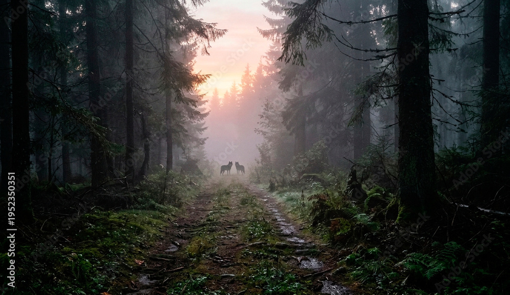 Obraz premium morning in the forest