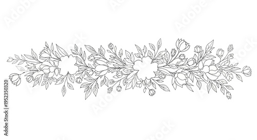 Intricate floral design with leaves.