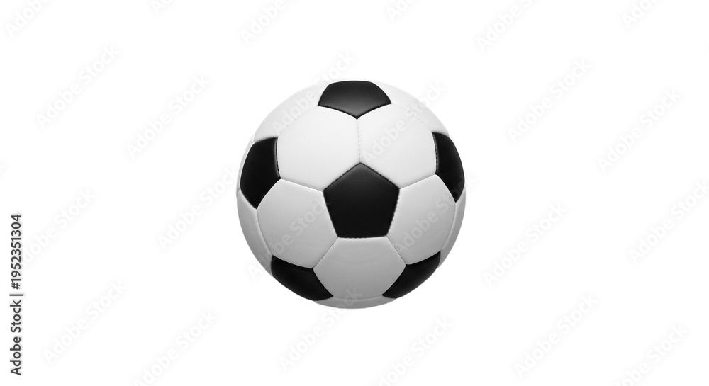 Fototapeta premium Soccer ball isolated, sports equipment for football game.