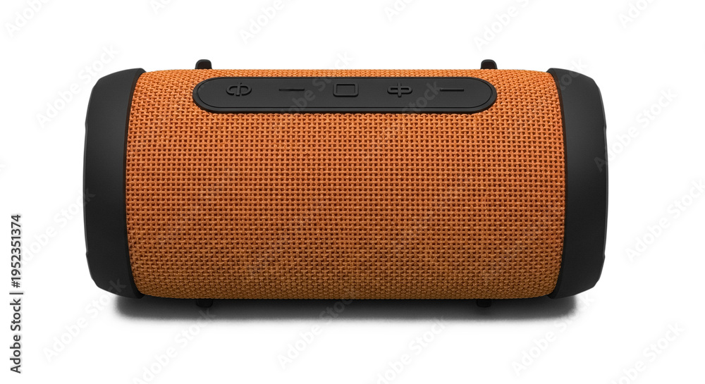 Naklejka premium Portable speaker isolated, wireless audio device.