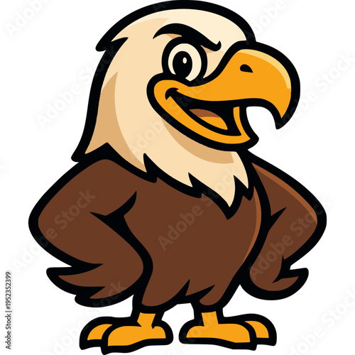 Majestic Eagle: A proud and bold eagle, emblem of freedom and strength, stands tall with an air of confidence, ready to soar to new heights.