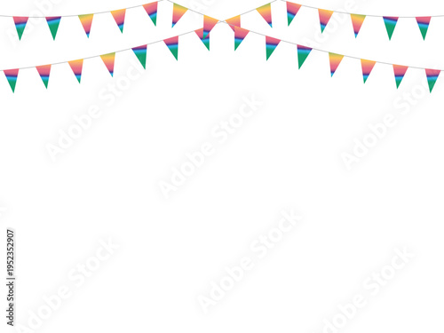 ガーランド三角ひも、曲線、21虹濃F5