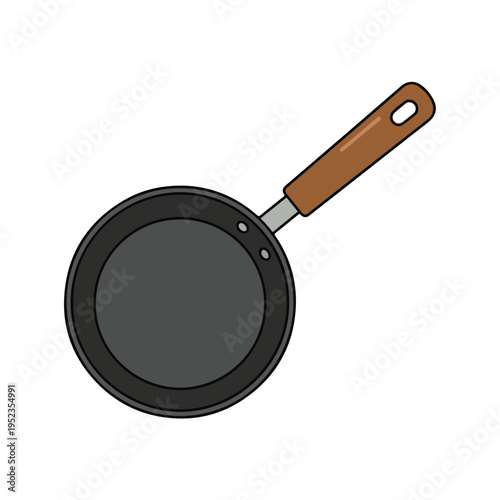 Cartoon Frying Pan Vector Illustration