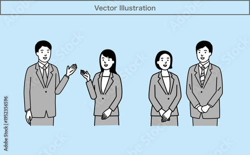 ビジネスシーン　若い男女