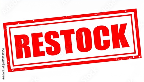 Red RESTOCK Stamp Graphic for Inventory Replenishment