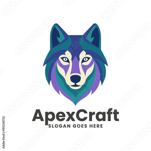 This logo features a majestic wolf, symbolizing superior craftsmanship and strength, perfect for branding that values quality and expertise in various fields.