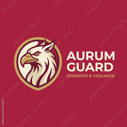 Foto This logo design features a striking eagle within a shield, symbolizing strength and vigilance, perfect for brands emphasizing protection and power in their identity