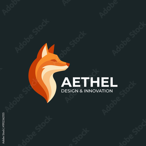 This sleek and modern image presents a fox in profile view, symbolizing cleverness, design, and innovation, ideal for showcasing creativity and sophistication in branding.