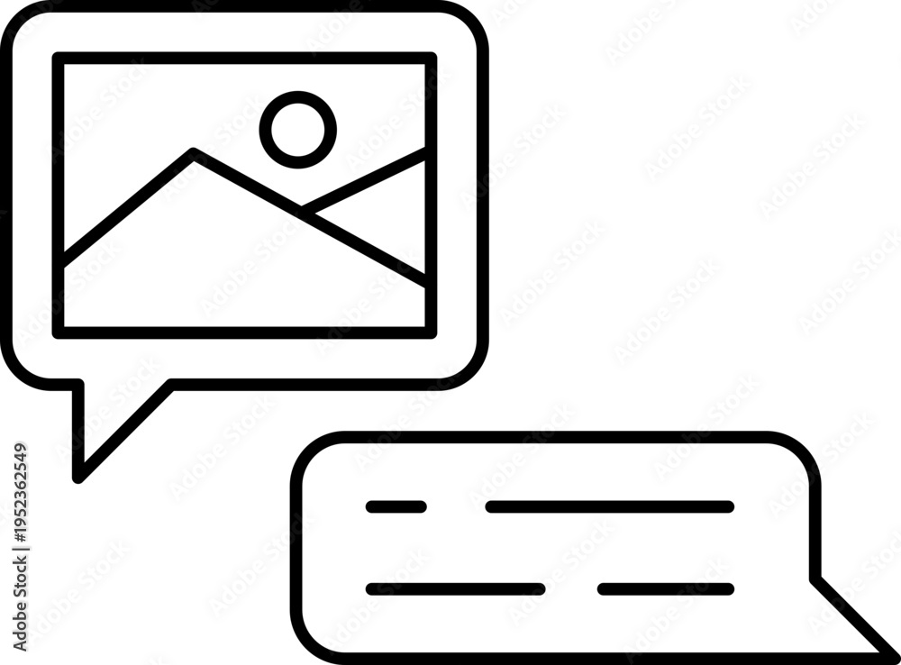 Obraz premium Chat Line Icon