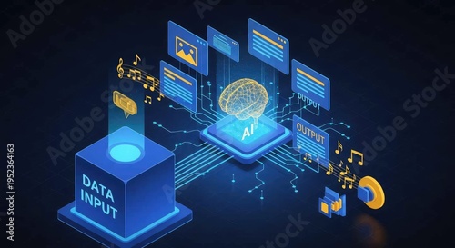 Artificial Intelligence Data Processing System With Audio Visual Input and Output for Business and Technology Applications