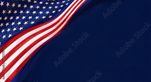 American flag close up with stars and stripes