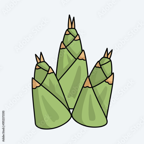 Bamboo Shoots Green Fresh Food.