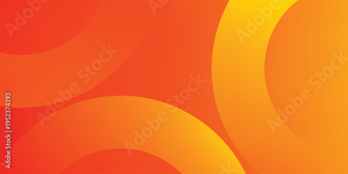 Abstract background with vibrant orange fluid circular overlapping layers eps10