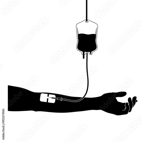 Blood transfusion medical treatment process.