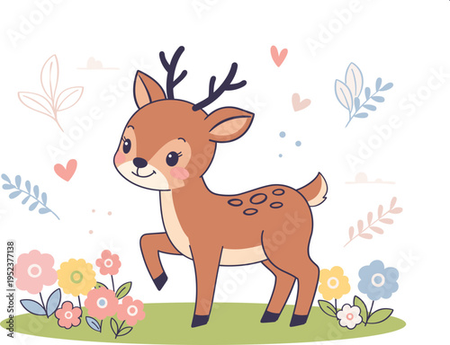 Spring Season  cartoon Illustration