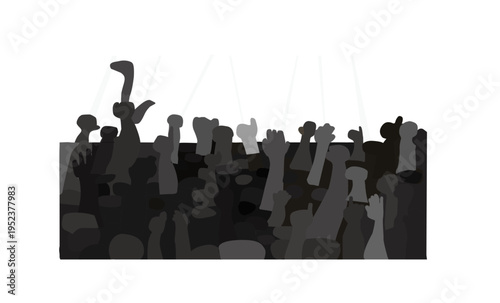 音楽フェスティバルで賑やかに推し活をしている人たち