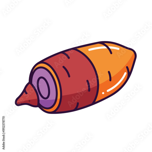 Cartoon ketchup bottle graphic illustration.