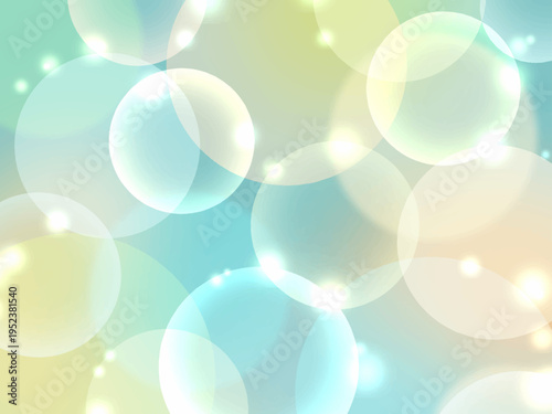 泡のような光の玉にカラフルなグラデーション背景