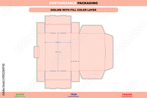Folding display box template dieline for retail printable packaging projects detailed customizable carton adjustable creative professional die line for product presentation