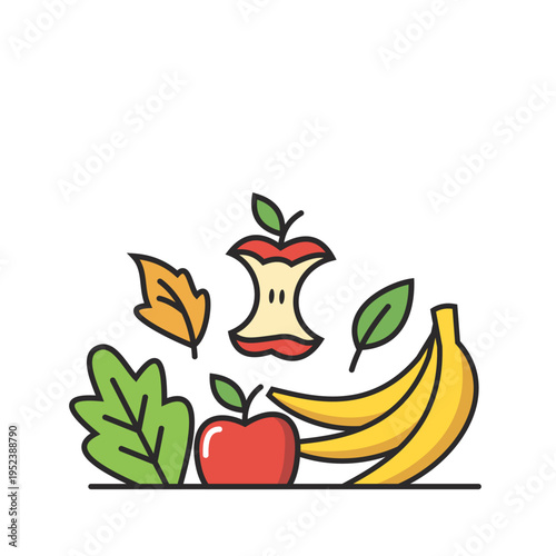 Organic waste, food scraps and fruit peels for compost