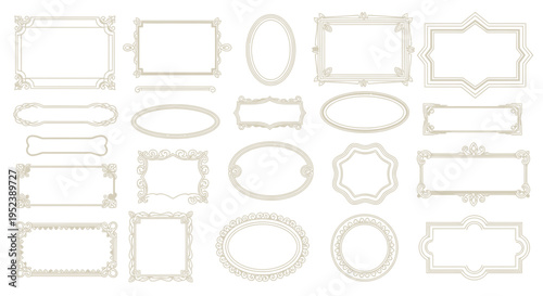 Collection of Decorative Vintage Frames and Borders - Ornate Design Elements