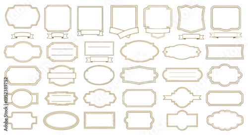 Collection of Decorative Vintage Frames and Borders for Design Projects