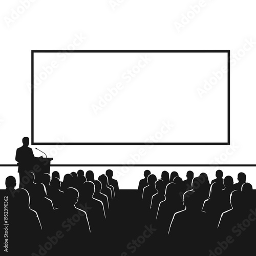 Speaker Presenting to Audience at Conference.