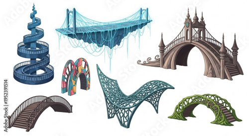 A Diverse Collection of Architectural Bridges Showcasing Unique Designs and Styles