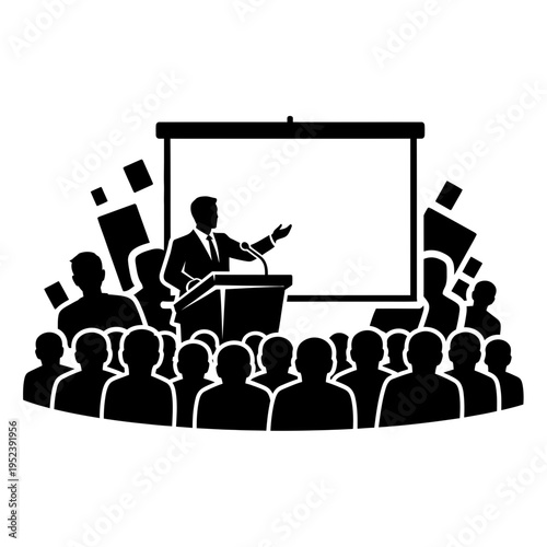 Business Presentation to Audience in Meeting.