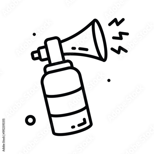 Latest line icon of air horn loud prank sound gadget