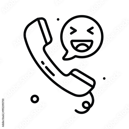 Ready to use line icon representing prank call concept