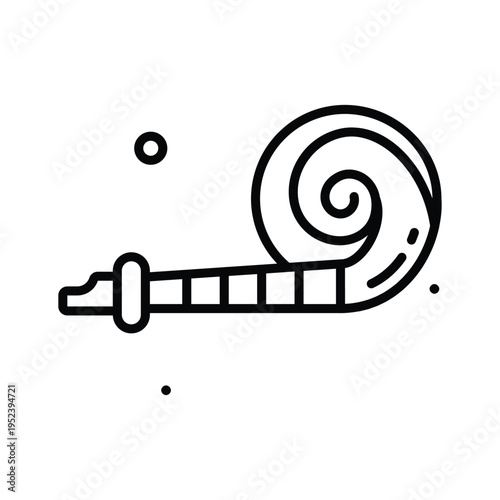 Trendy line icon of party blower celebration accessory