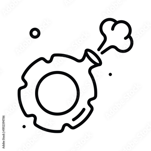 A funny line icon representing whoopee cushion prank toy