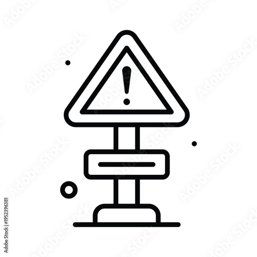 Well designed line icon representing prank warning safety sign