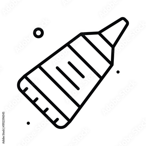 A modern line icon of glue bottle adhesive tool