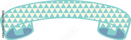 Ribbon Frame -5- Triangle - mint green