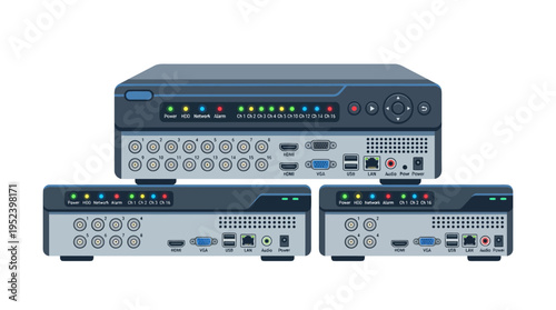 Surveillance security digital video recorder systems for monitoring and recording footage