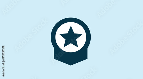 Award badge icon representing achievement and excellence with a star symbol
