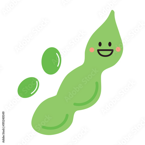 可愛い枝豆のキャラクターイラスト