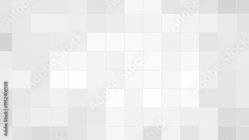 White grey simple abstract square background with grid, geometric animation