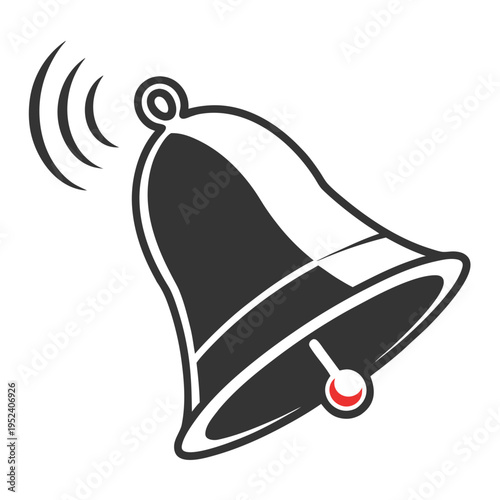 Vector illustration of a ringing bell icon